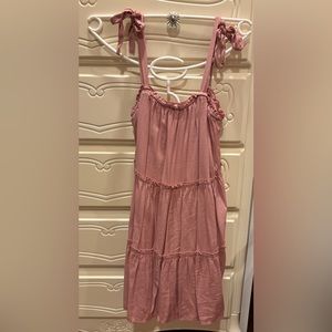 Cute Pink Flowy Dress